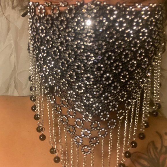 Sparkly Rhinestone Mask - Picture 2 of 4